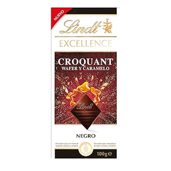 Lindt Negro Croquant Wafer Y Caramelo Chocolate 100g