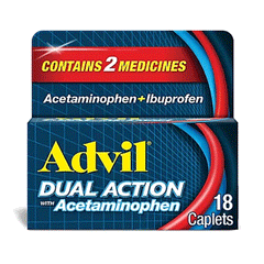 Advil Dual Action Caplets 18s