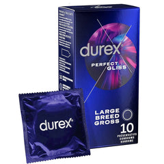 Durex Perfect Gliss Large Breed Gross Condoms 10s
