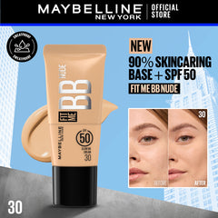 Maybelline Spf 50 Fit Me BB Nude Cream Shade 30 25ml
