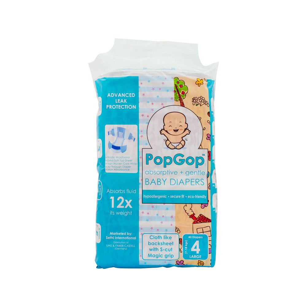 Pop Gop Baby Diapers Large 4 40s