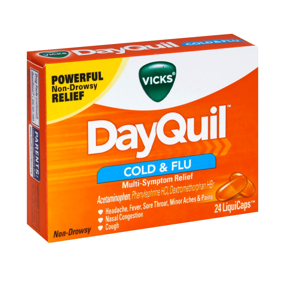 Vicks Dayquil Cold & Flu Cap 24s Box