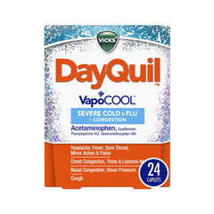 Day Quil Vapo Cool Severe Cold & Flu Caplets 24s