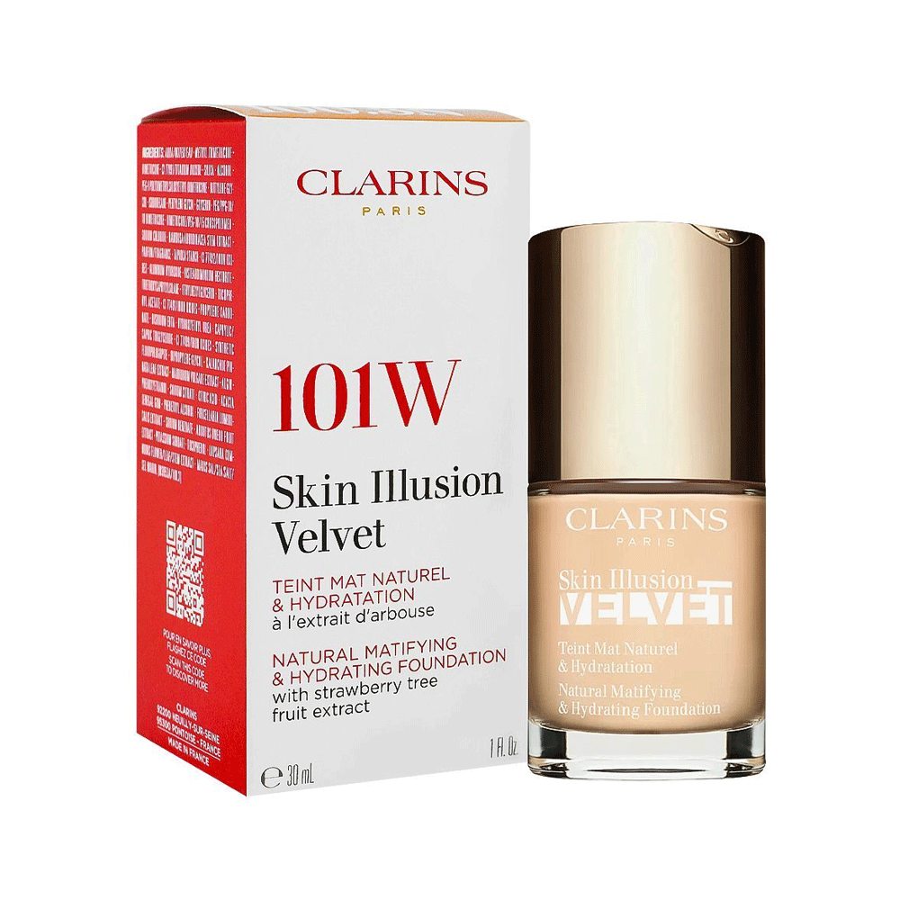 Clarins Skin Illusion Velvet Foundation 101w 30ml