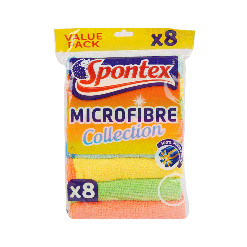 Spontex Micro Fiber Collection Value Pack 8s