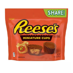 Reeses Milk Chocolate & Peanut Butter Miniature Cups Bag 297g
