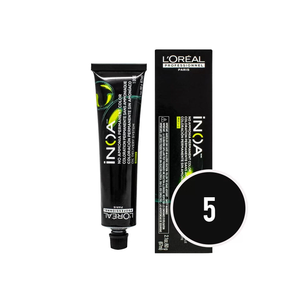 Loreal Inoa Permanent Hair Color 5 Fundamental Light Brown 60g