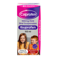 Calprofen Ibuprofen 100mg/5ml Strawberry Syrup 100ml