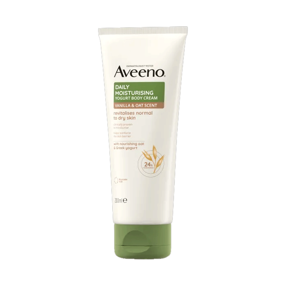 Aveeno Daily Moisturising Yogurt Body Cream Vanilla & Oat Scent 200ml