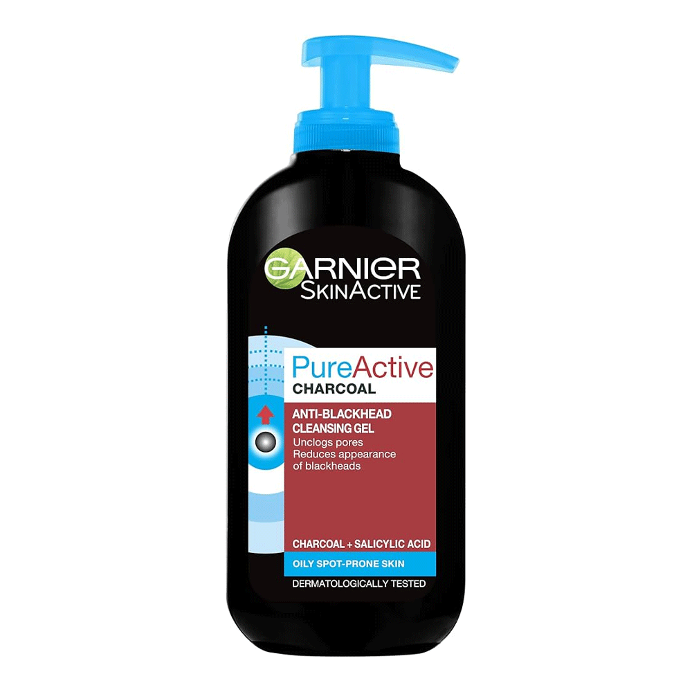 Garnier Pure Active Anti-Blackhead Charcoal Cleansing Gel 250ml