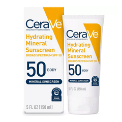 Cerave Hydrating Mineral Body Sunscreen Spf 50 150ml