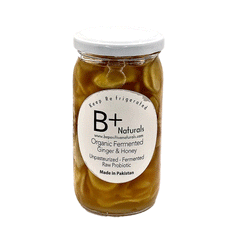B+ Naturals Organic Ginger Honey Jar