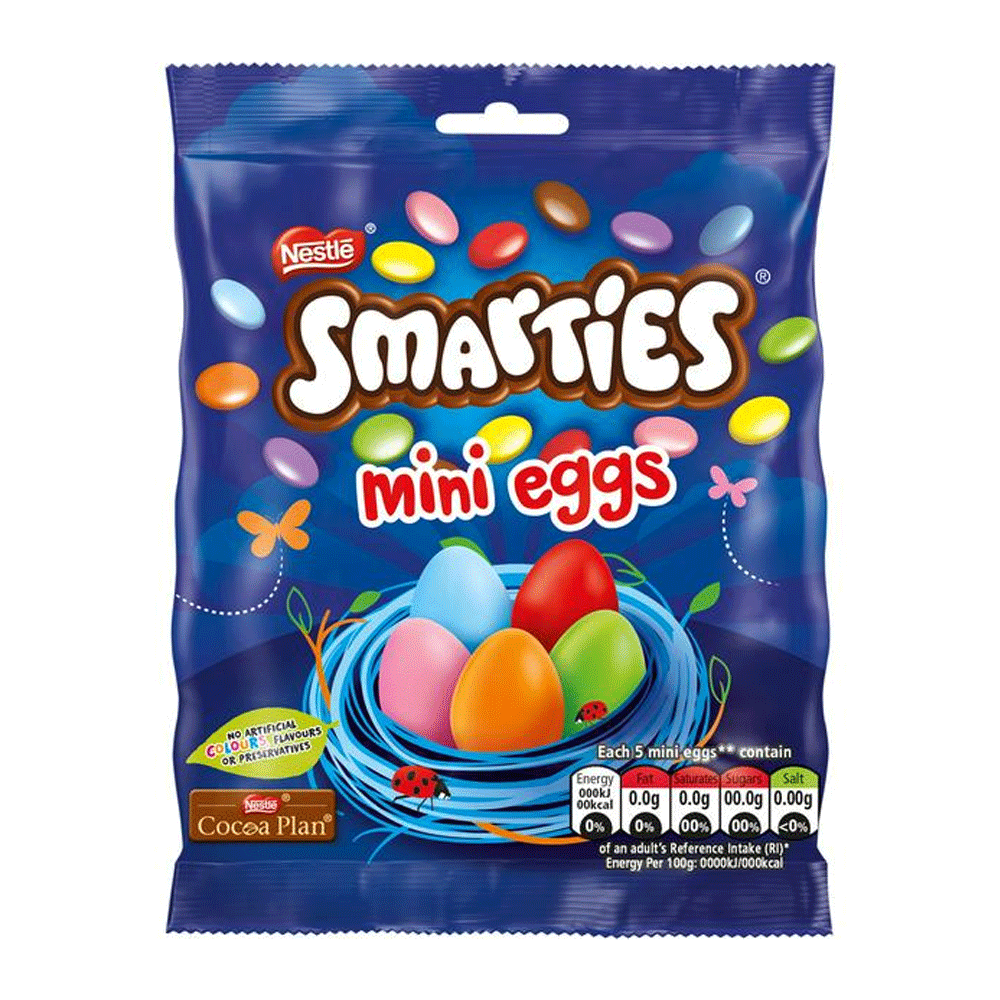Nestle Smarties Mini Eggs Chocolate Pouch 80g