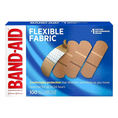 Band-Aid Flexible Fabric All One Size Bandages 100s Box