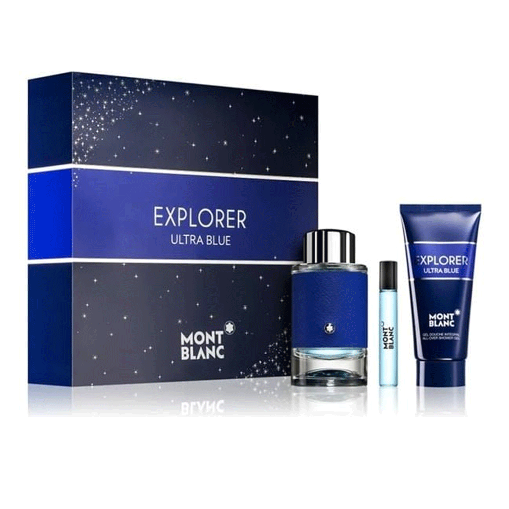 Mont Blanc Ultra Blue Explorer Gift Set 3s