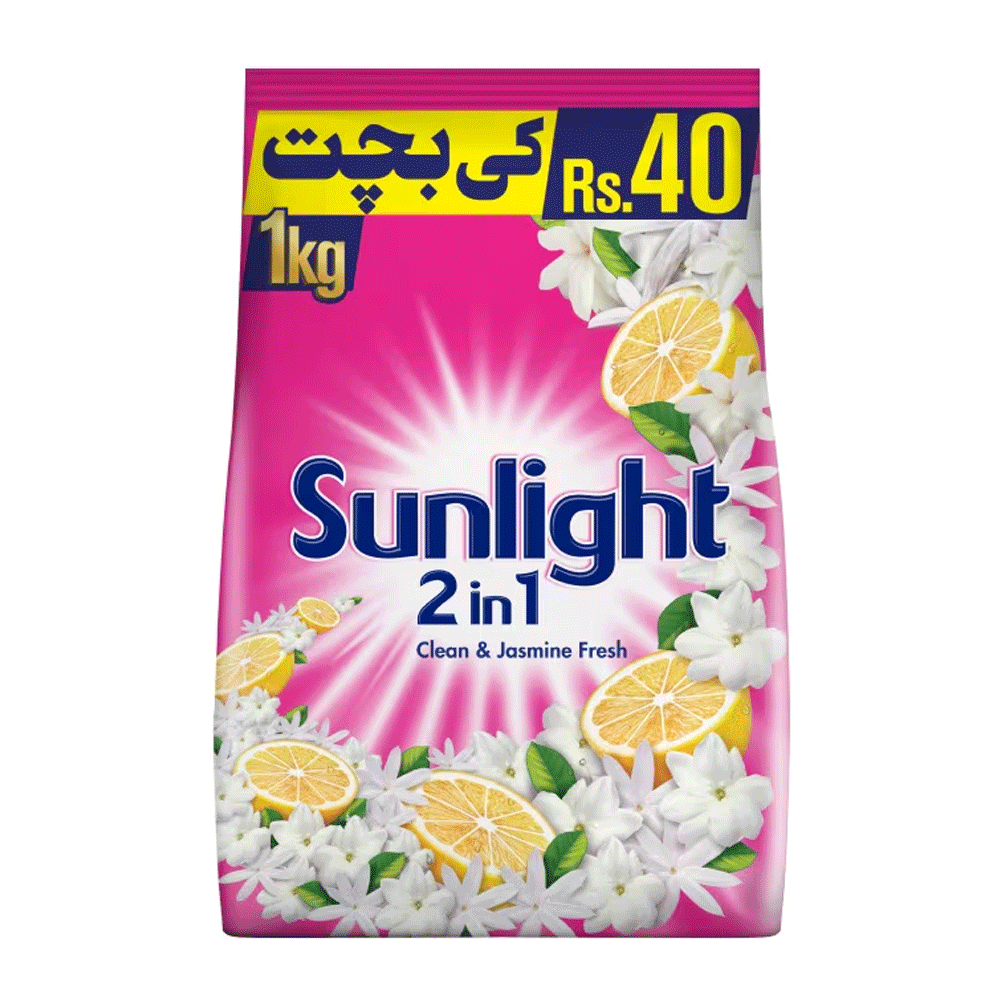 Sunlight 2in1 Clean & Jasmine Fresh Powder 1kg