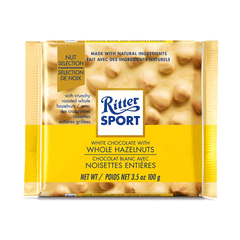 Ritter Sport White Whole Hazelnuts Chocolates 100g