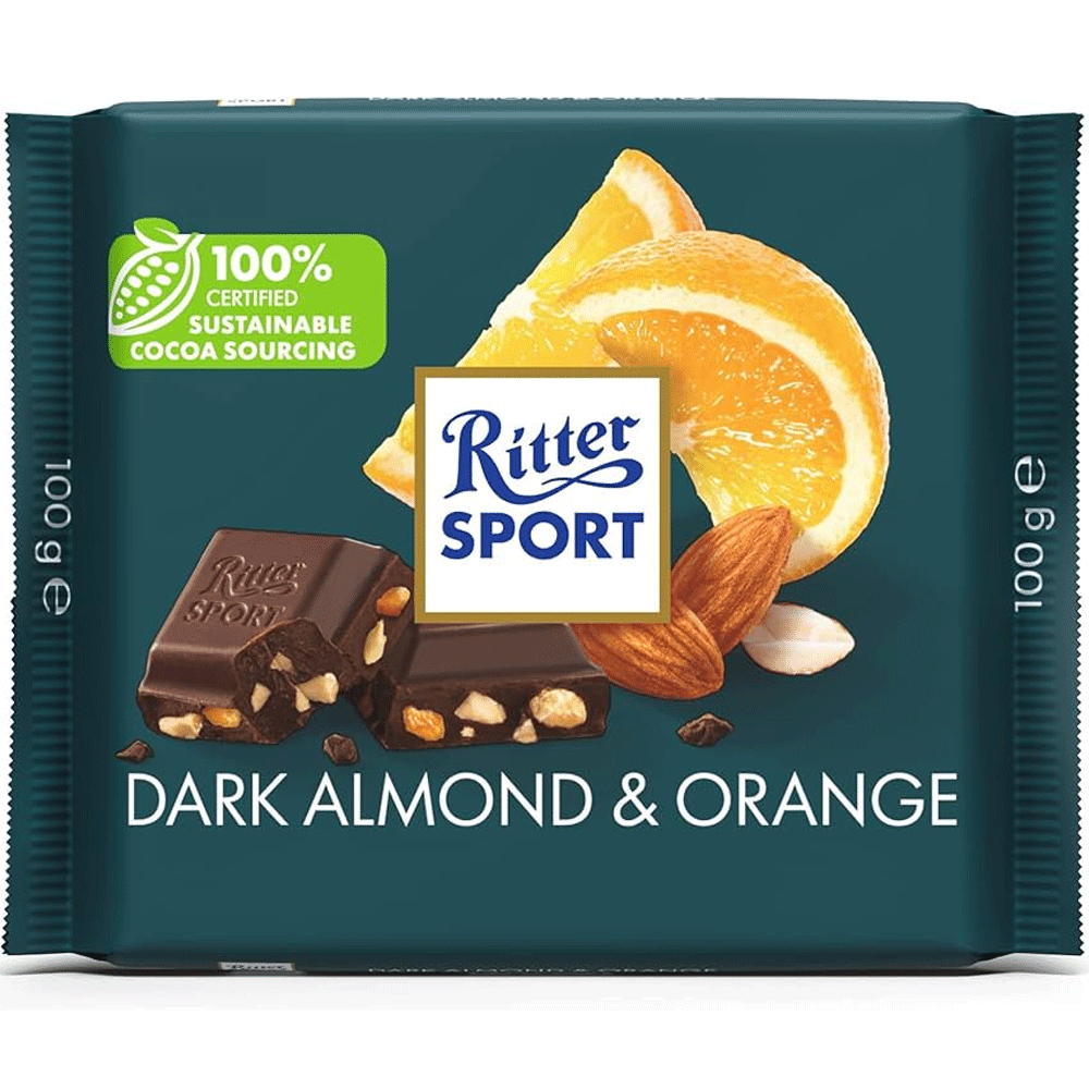 Ritter Sport Dark Almond & Orange Chocolate 100g