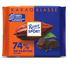 Ritter Sport 74% Die Kraftige Chocolate 100g