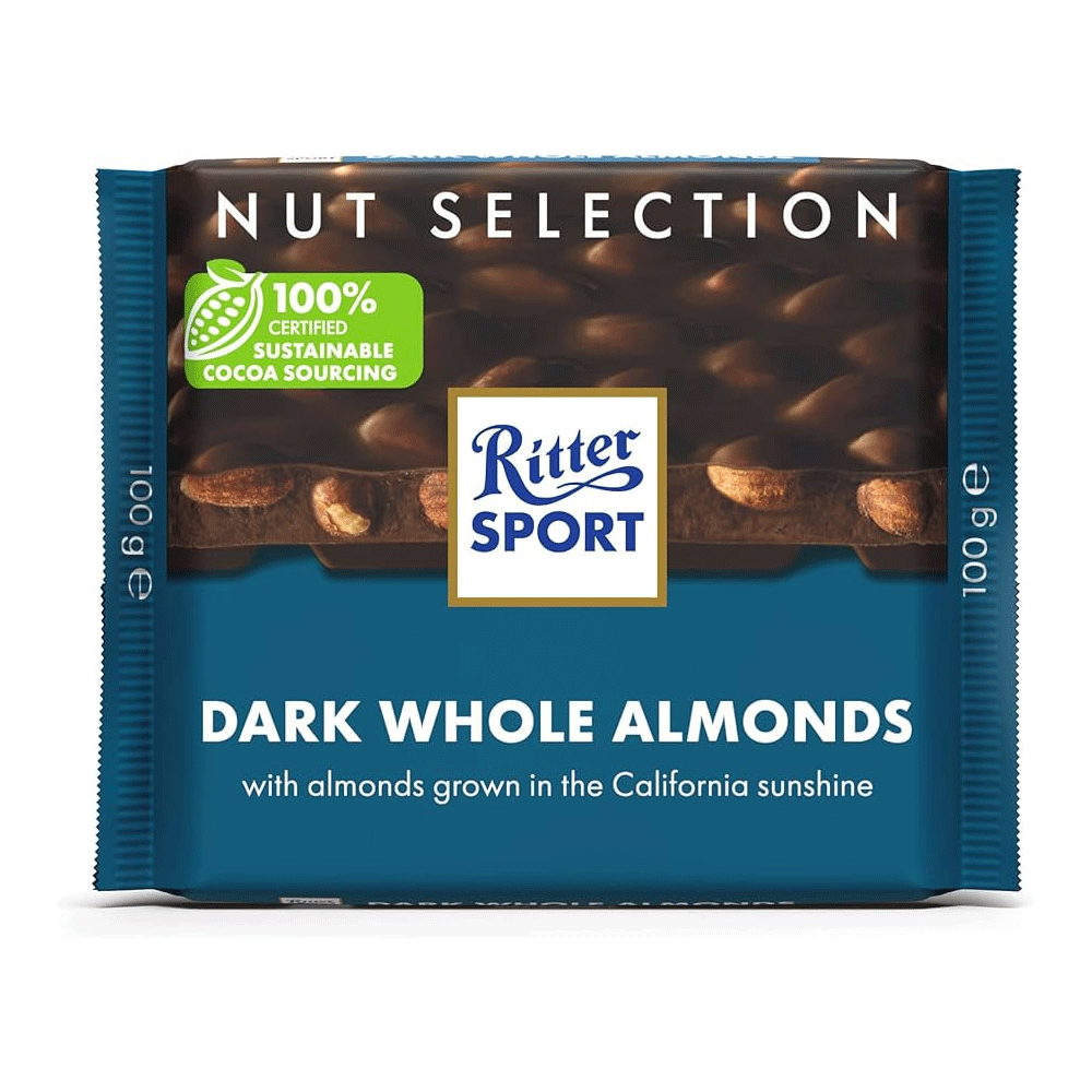 Ritter Sport Dark Whole Almonds Chocolate 100g