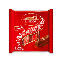Lindt Lindor Milk Chocolate Bar 4x25g