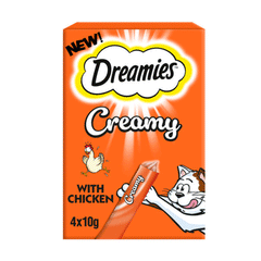 Dreamies Cat Food Creamy With Tasty Chicken 4x10g