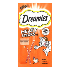 Dreamies Cat Food Meaty Sticks With Tasty Chicken 6x5g