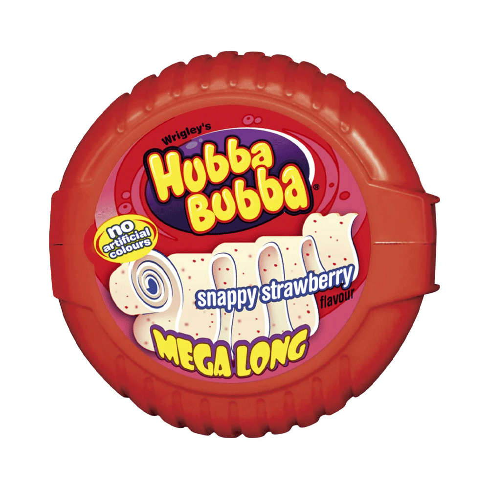 Hubba Bubba Snappy Strawberry Gum Tape 56g