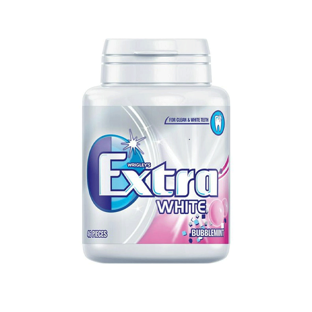 Extra Gum White Bubblemint 64gm 46s