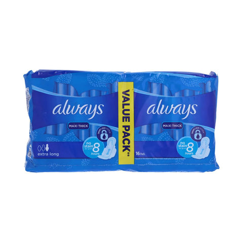 Always Pad Maxi Thick Extra Long 16s