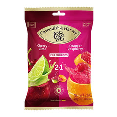 Cavendish & Harvey Cherry Lime Drop Filled Orange Raspberry 75g