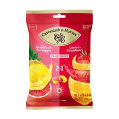 Cavendish & Harvey Grapefruit Pineapple Drop Filled Lemon Strawberry 75g