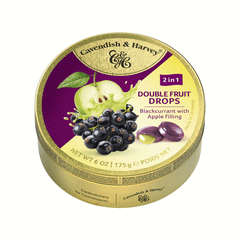 Cavendish & Harvey Double Fruit Drops Blackcurrant & Apple Filling 175g