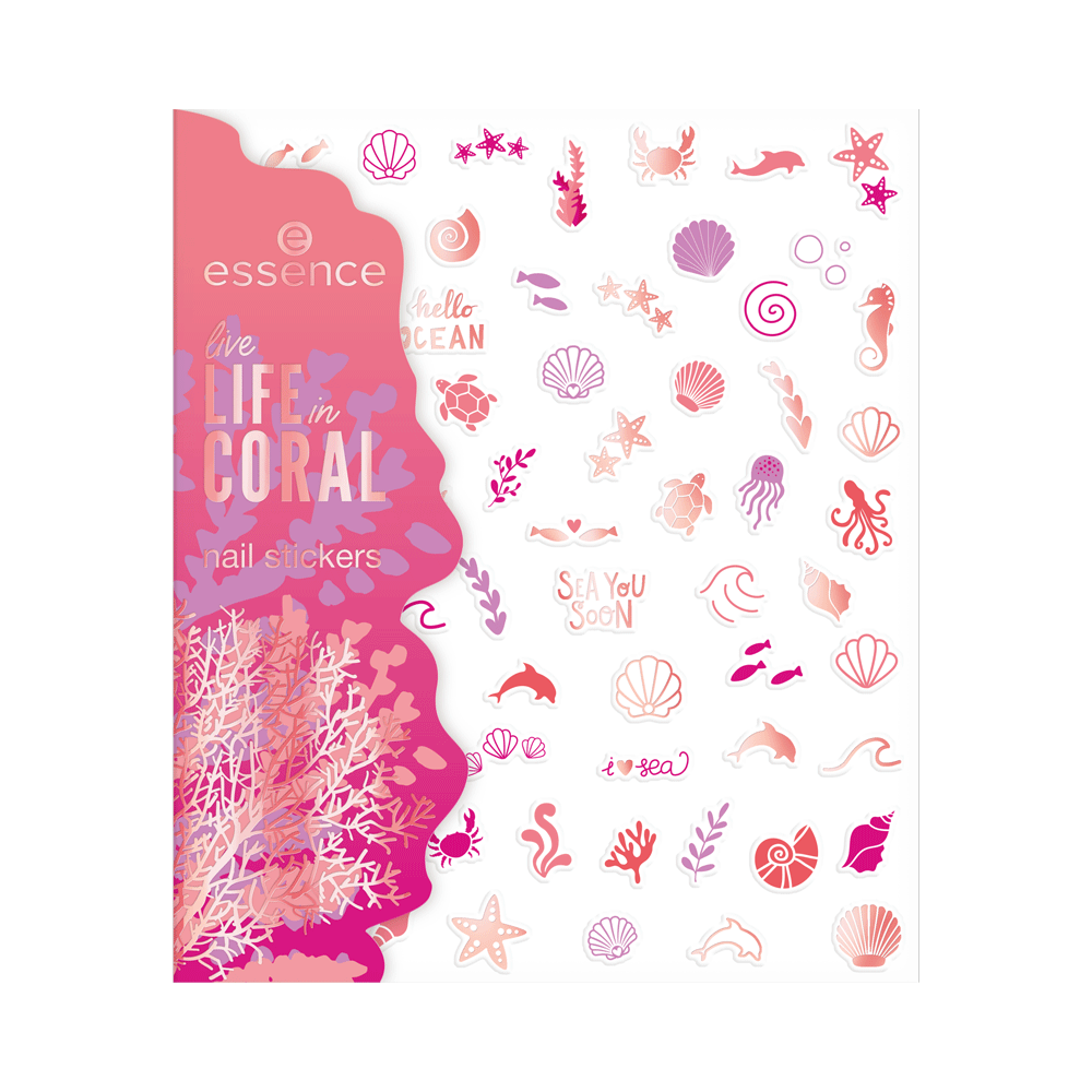Essence Live Life In Coral Nail Stickers
