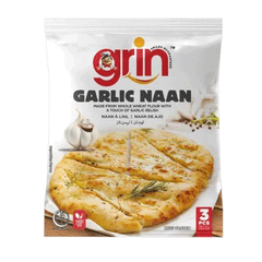 Grin Garlic Naan 3 pcs