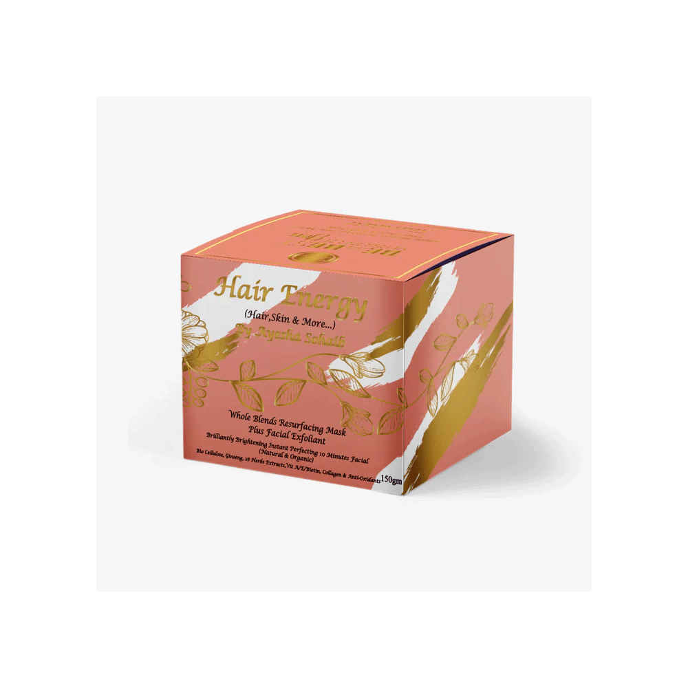 Hair Energy Skin Care Whole Blends Resurfacing Mask Plus Facial Exfoliant 150gm