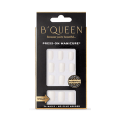 B'queen Solid Nails White (square)