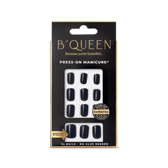 B'queen Solid Nails Black (square)