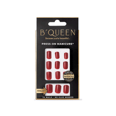 B'queen Solid Nails Blood Red (square)