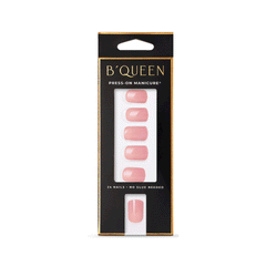 B'queen Solid Nails Pastel Pink (square)