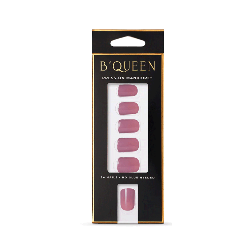 B'queen Solid Nails Mauve (square)