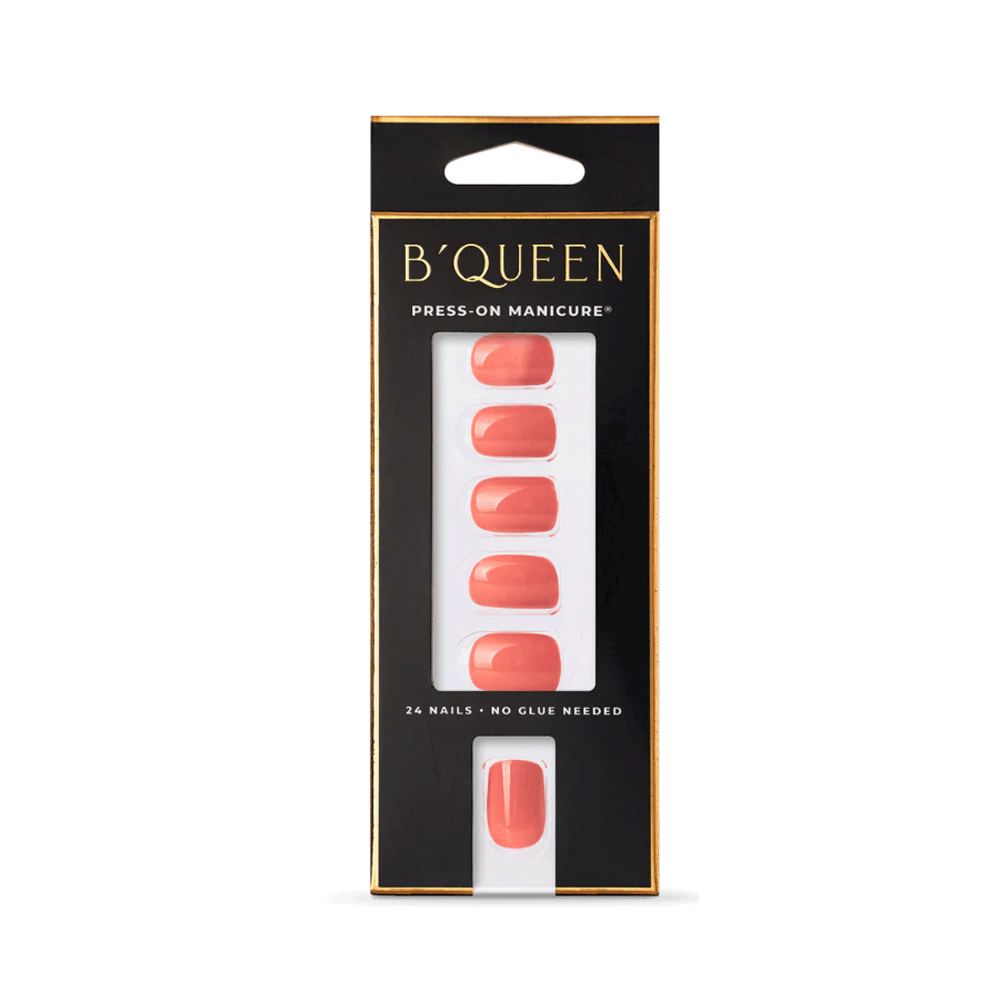B'queen Solid Nails Coral (square)
