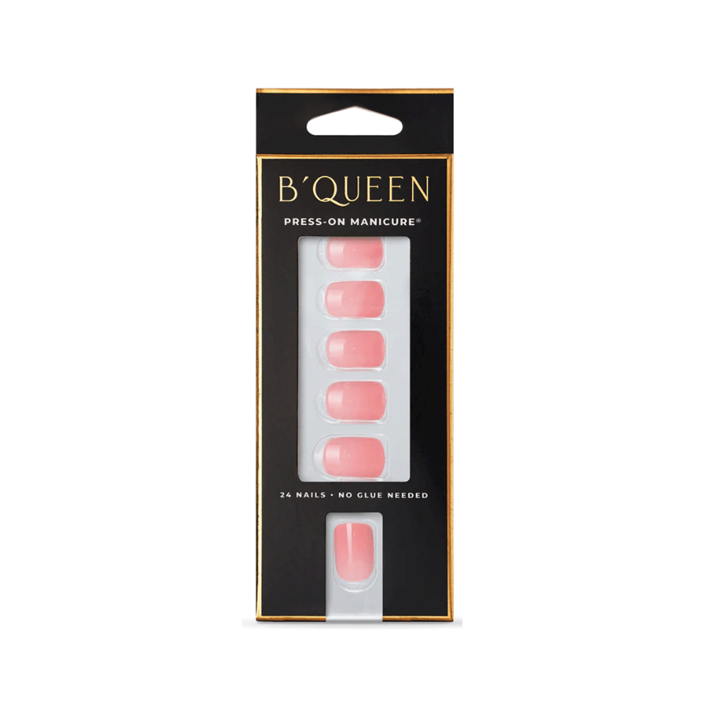 B'queen Solid Nails Neon Peach (square)