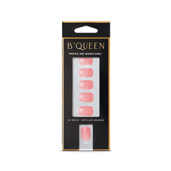 B'queen Solid Nails Neon Peach (square)