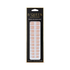 B'queen French Nails Classic Medium Pink (square)