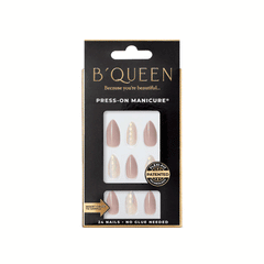 B'queen Fancy Nails Holographic Nude (coffin)