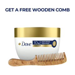 Dove Deep Repair 10 in 1 Treatment Mask 250ml + FREE WOODEN COMB