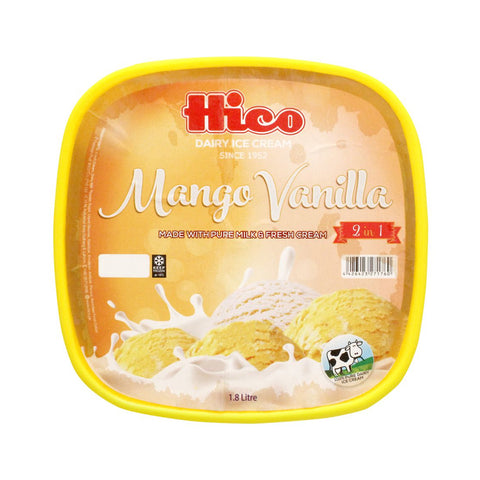 Hico Milk & Fresh Cream Mango Vanilla Ice Creams 1.8ltr