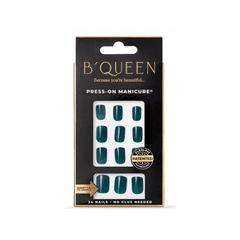 B'queen Bottle Green Nails (square)