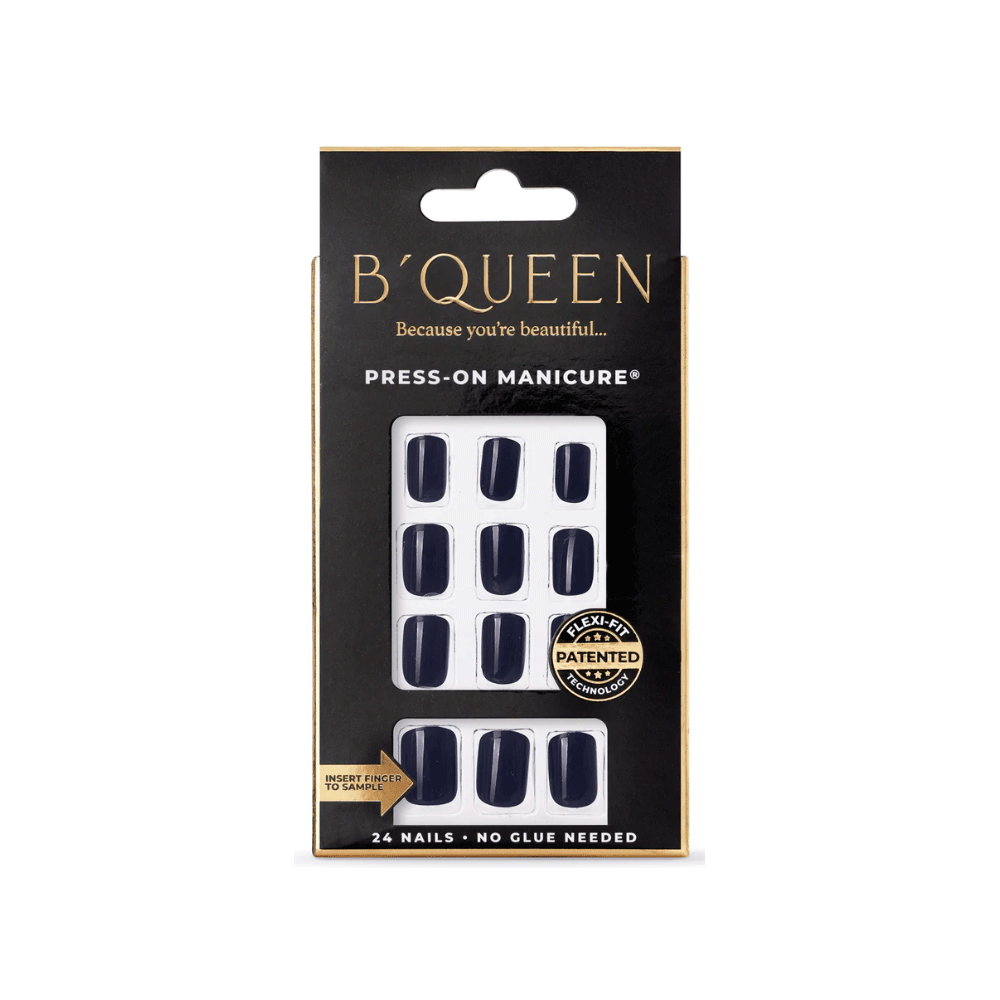 B'queen Navy Blue Nails (square)